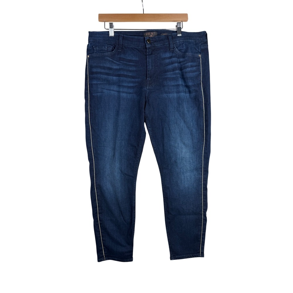 7 For All Mankind "Jen7" Sculpting Jeans size 14 Dark Wash Blue Denim
